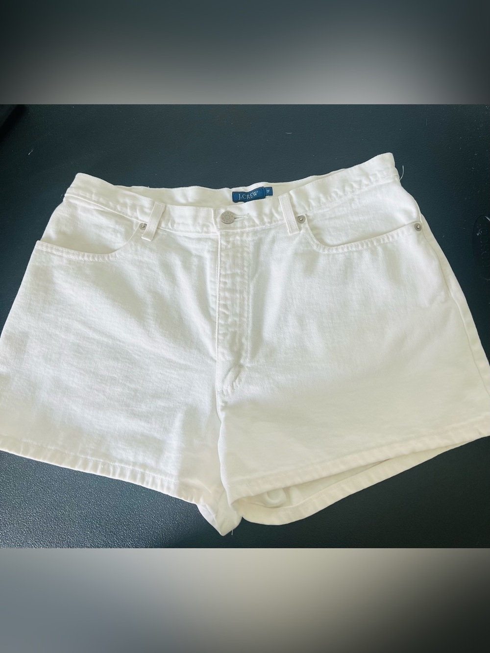 J.Crew White Denim Shorts Size 12 | 100% Cotton - Picture 2 of 8